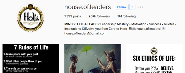 house of ledere instagram bio