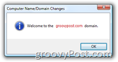 Windows Vista Bli med på en velkomstskjerm for AD Directory Domain Domain
