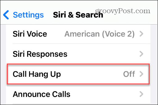Legg på på telefon og FaceTime-samtaler med Siri