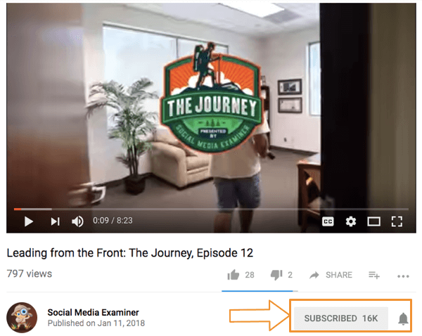 The Journey har over 16 000 abonnenter.