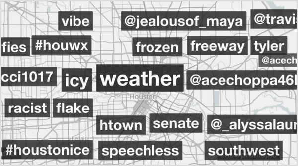 Trendsmap hashtag søkeresultater