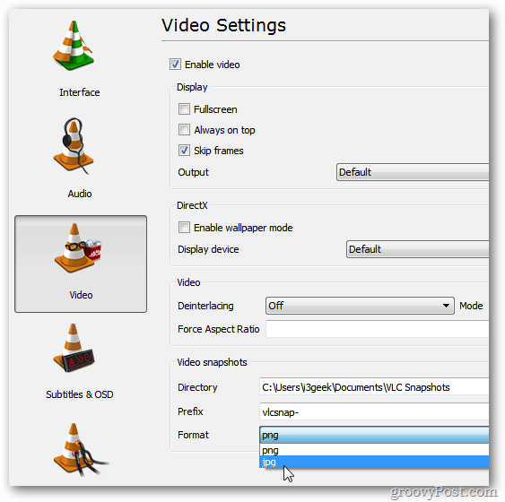 Innstillinger for VLC-preferanser