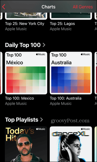 Apple Music Charts topp 100 populære