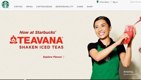 Starbucks hjemmeside