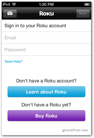 Logg på Roku-konto