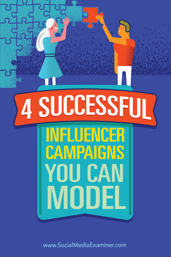 Tips om fire influencer-kampanjeeksempler og hvordan du kan få kontakt med influencers.