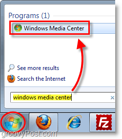 Windows 7 Media Center - åpne Windows Media Center