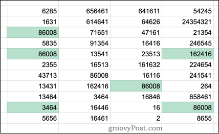 Valgte duplikater i Google Sheets