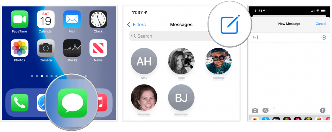 iOS 14 oppretter gruppemelding