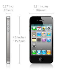 iPhone 4 Størrelsesdetaljer