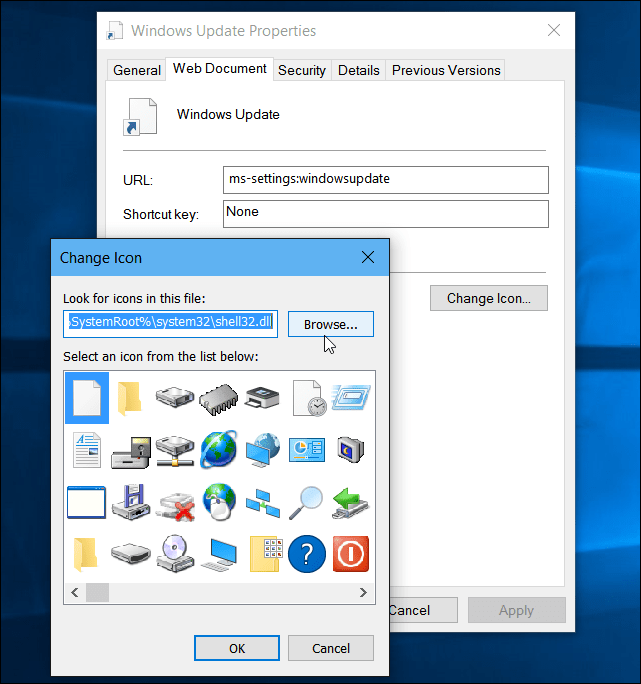 Windows 10: Lag et skrivebord eller start snarvei for Windows Update