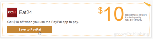 Få gratis $ 10 på enhver Eat24-restaurant ved hjelp av PayPal-appen