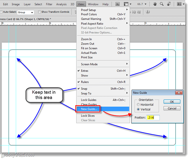 interne visittkortguider for Photoshop