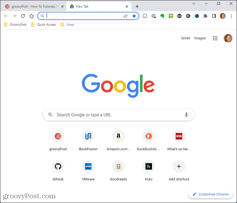 Standard Ny fane-side i Chrome