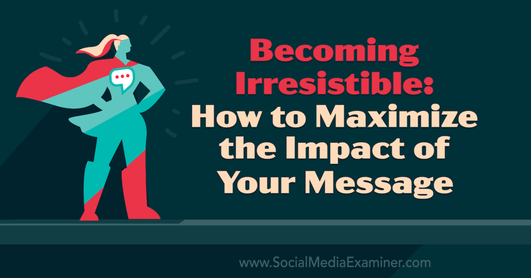 Å bli uimotståelig: Hvordan maksimere effekten av meldingen din med innsikt fra Tamsen Webster på markedsføringspodcasten for sosiale medier.