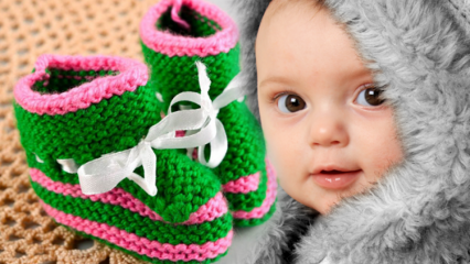 Stilige og enkle strikkede støvletter! Hvordan strikkes babysko? 2021 modeller av strikkestøvler