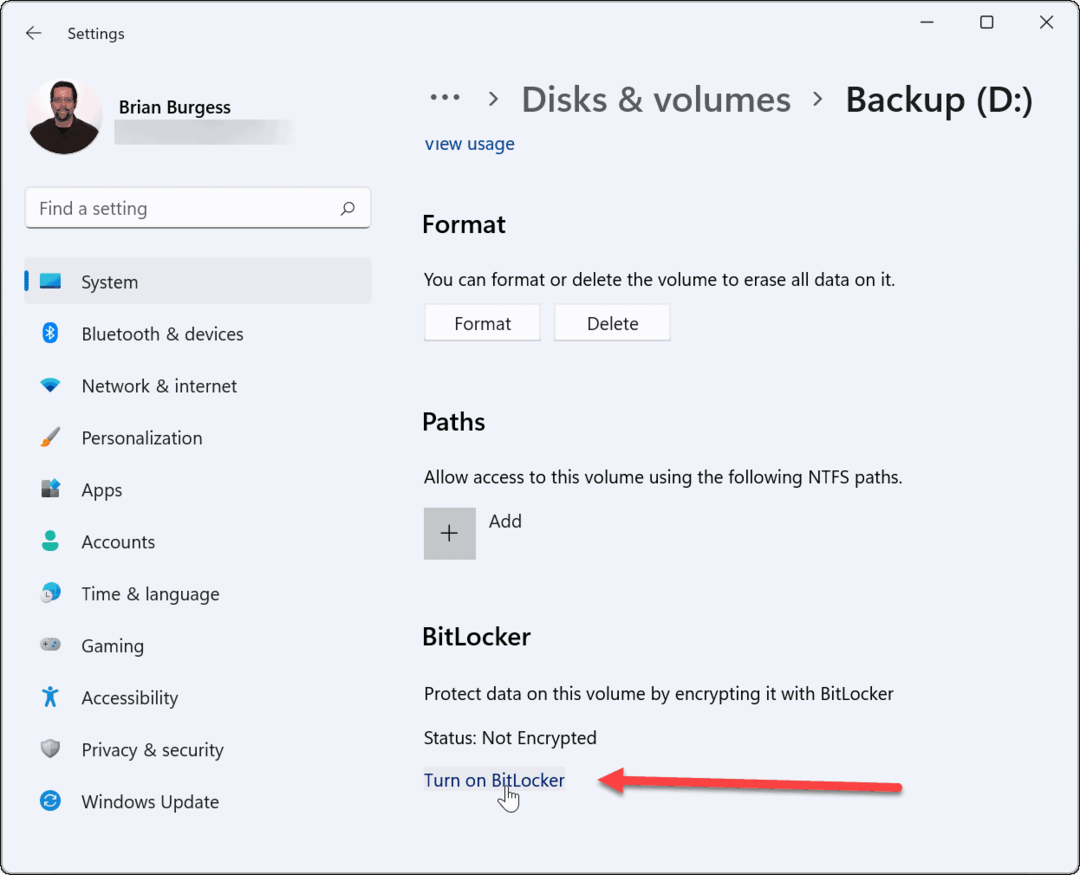 Bruk Bitlocker for å gå på Windows 11