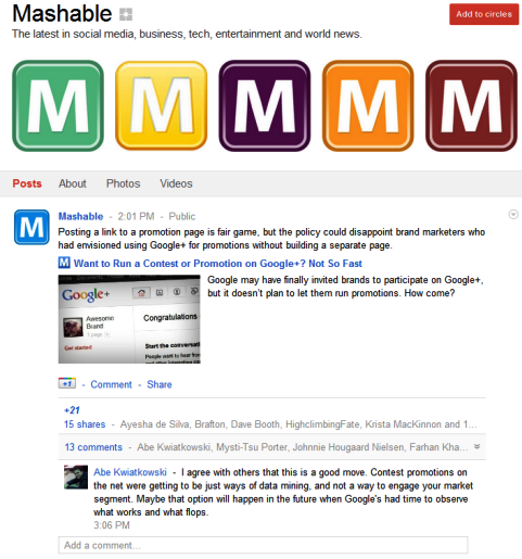 Google+ Sider - Mashable