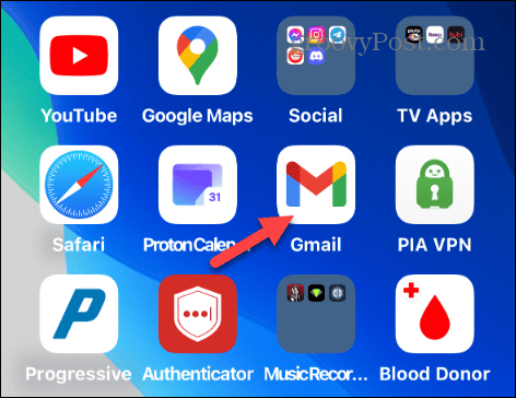 start gmail-appen iphone