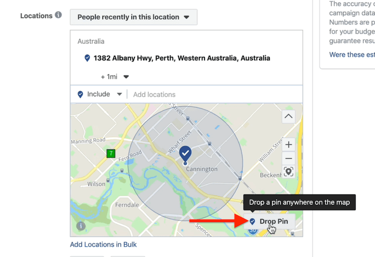 Slipp pin-knapp på annonsesettnivå i Facebook Ads Manager