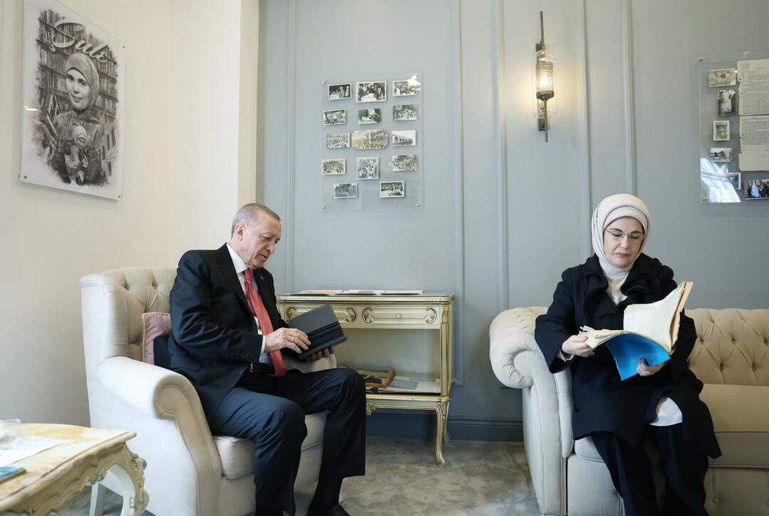 President Recep Tayyip Erdogan og hans kone Emine Erdogan