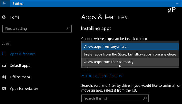 Windows 10 Creators Update får ny innstilling for å installere desktop-apper