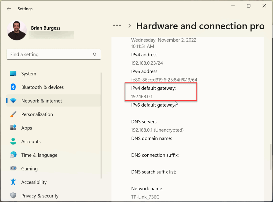 Finn IP-adressen til ruteren din på Windows 11