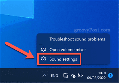 Åpne lydinnstillinger i Windows 11