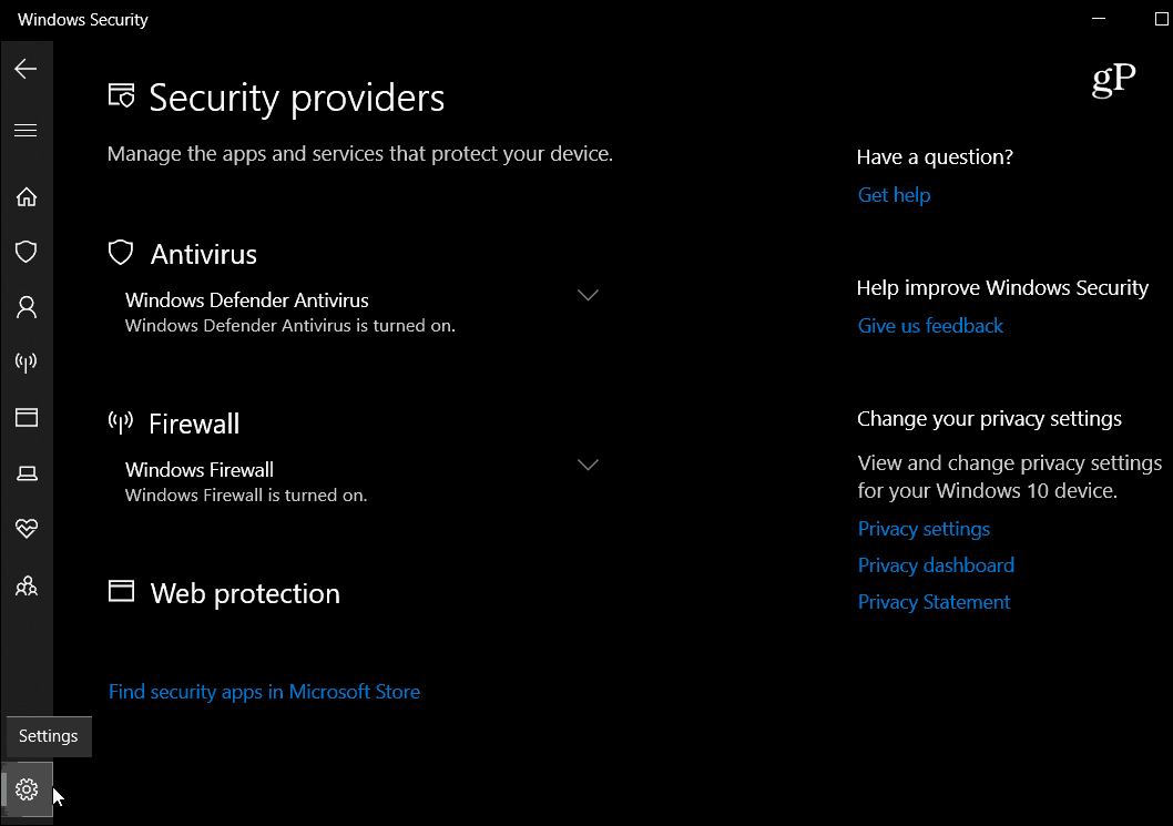 Hva er nytt med Windows 10. oktober 2018 Oppdater sikkerhetsinnstillinger