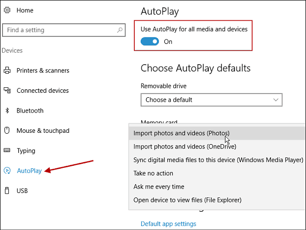 Administrer AutoPlay i Windows 10 jubileumsoppdatering