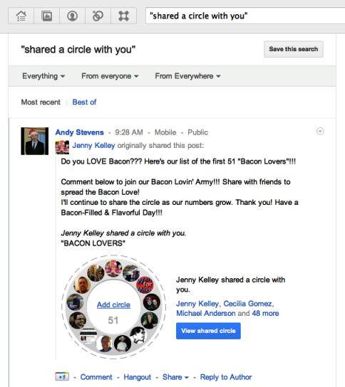google + komme i gang 5 delte sirkler