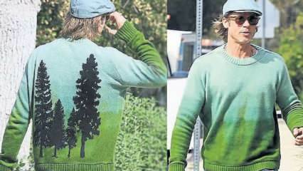 Den Oscar-vinnende skuespilleren Brad Pitt sin genser med furutrær var glamorøs!