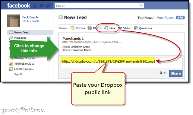 Facebook + Dropbox: Gratis MP3-streaming på din Facebook-vegg