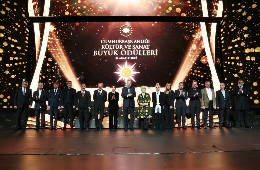 Emine Erdoğan gratulerte kunstnerne som mottok presidentens kultur- og kunstpris