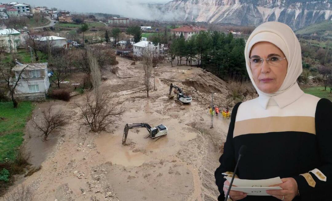 Deling av flomkatastrofer kom fra Emine Erdoğan! 