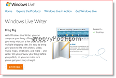 Windows Live Writer 2008 nedlastingsside
