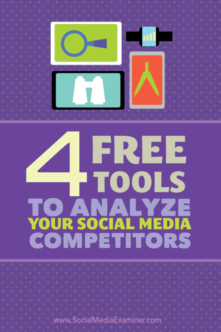 fire verktøy for å analysere konkurrenter på sosiale medier