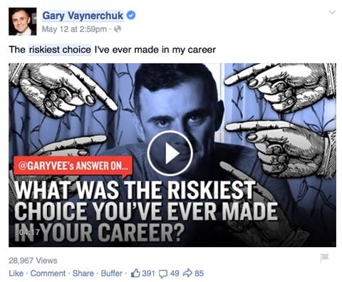 gary vaynerchuk videoinnlegg på facebook
