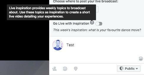 Facebook ser ut til å teste en ny Live-videofunksjon som gir kringkastere ukentlige forslag til emner å kringkaste.