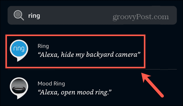 alexa app ring ferdighet