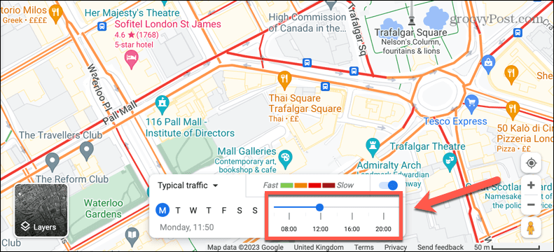 google maps typisk trafikktid