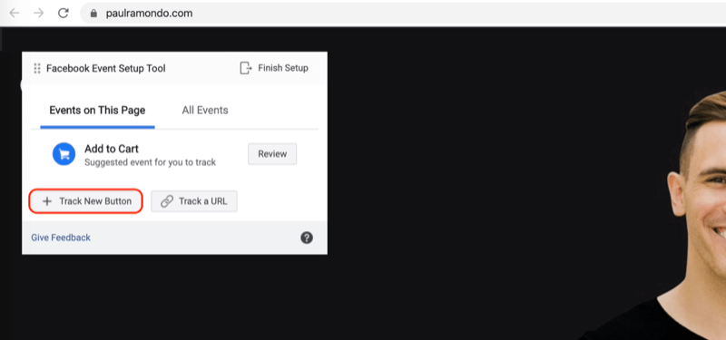 Spor alternativet Ny knapp i Facebook Event Setup Tool