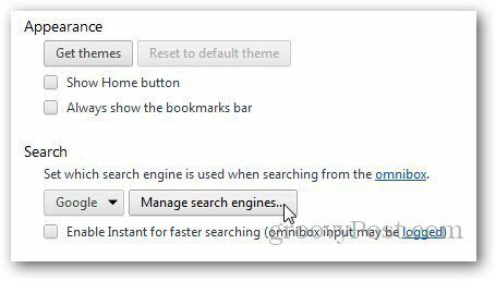 Chrome-søkemotorer 2