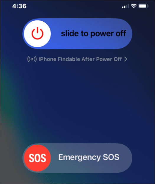 Emergency SOS-glidebryter iPhone