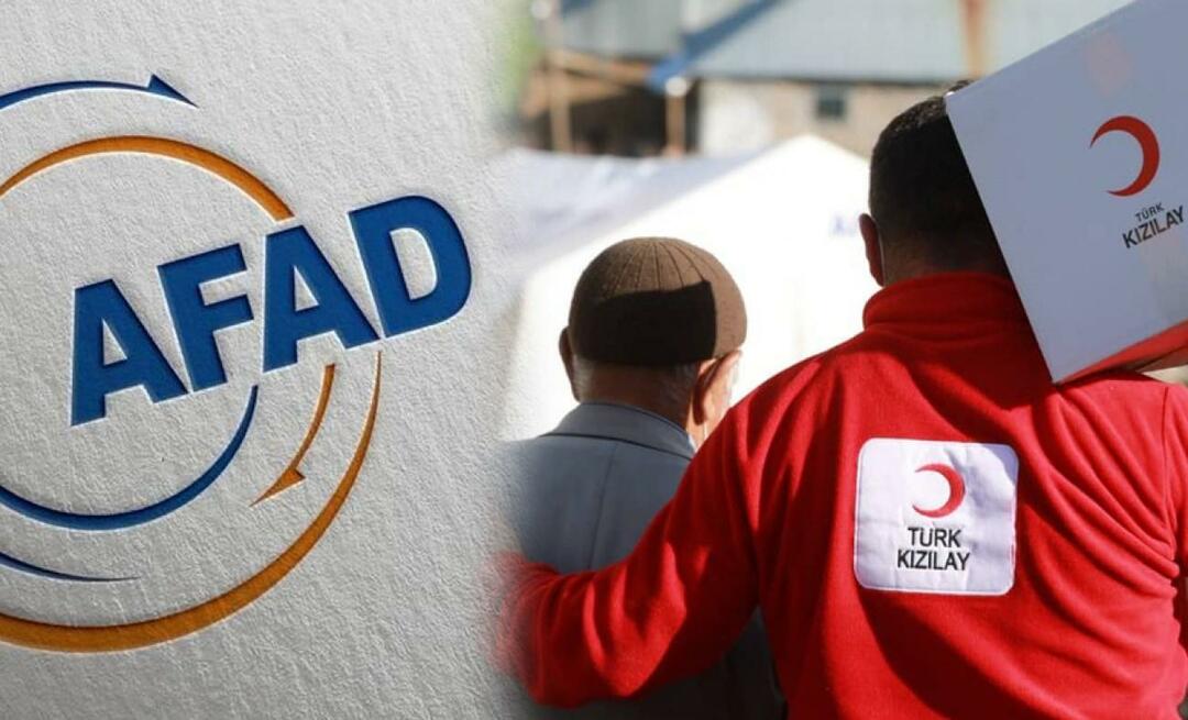 Hvordan kan AFAD-jordskjelvdonasjon gis? AFAD-donasjonskanaler og behovsliste fra Røde Halvmåne...