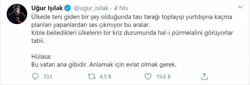Professor Uğur Işılak Dr. Støtte til Ali Erbaş! Sterk respons til Ankara Advokatforening