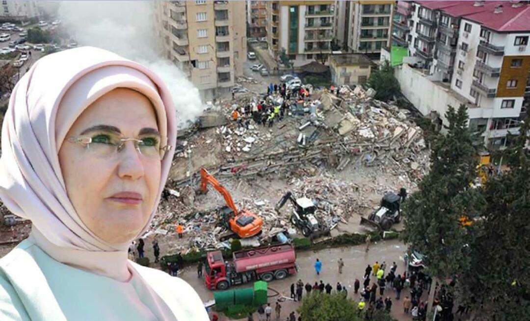 Førstedame Erdoğan: Hjertene våre ble betent med nyhetene om jordskjelvet!