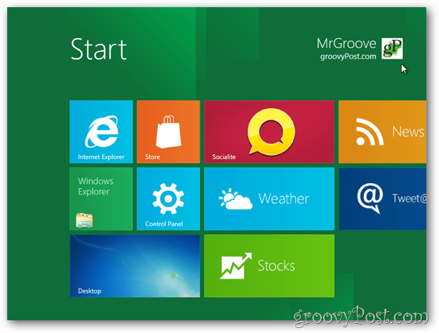 VirtualBox Windows 8 desktop-oppsett fullført