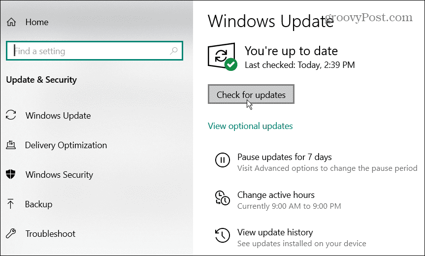 Windows Update Windows 10