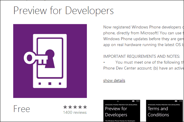 Hvordan få Windows Phone 8.1-oppdateringer tidlig med forhåndsvisning for utviklere